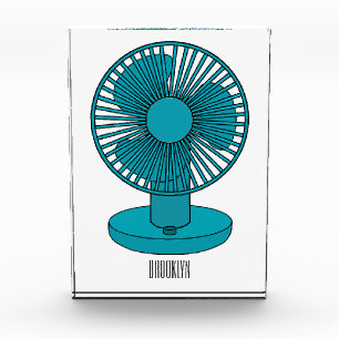 Fan cartoon illustration  photo block