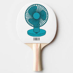 Fan cartoon illustration  ping pong paddle