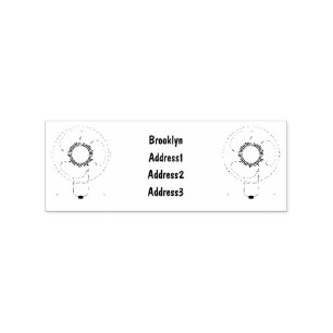 Fan cartoon illustration rubber stamp