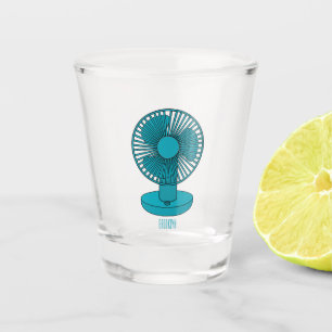 Fan cartoon illustration shot glass