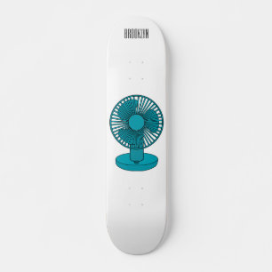 Fan cartoon illustration skateboard