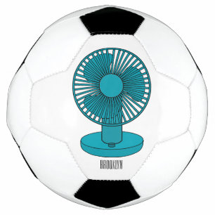 Fan cartoon illustration soccer ball