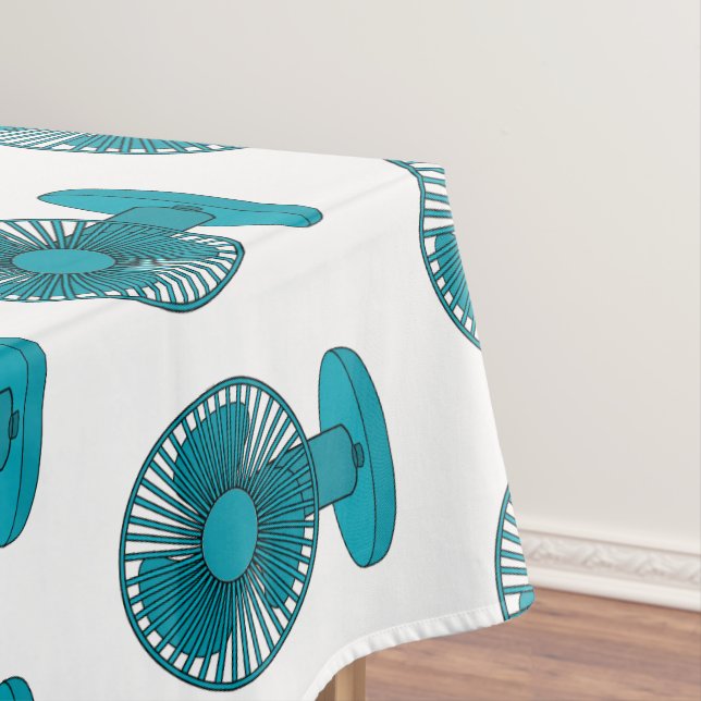 Fan cartoon illustration  tablecloth (In Situ)