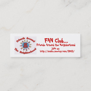 FAN Club Calling Cards - Customised