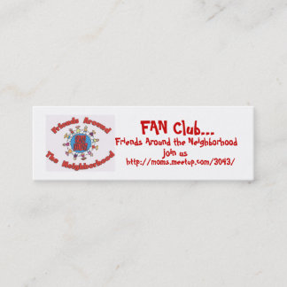 FAN Club Calling Cards - Customised