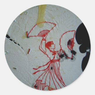 "Fan Dancer 2" Classic Round Sticker