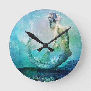 Fan Dancer Round Clock