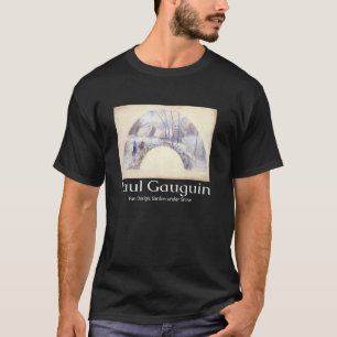 Fan Design Garden under Snow Paul Gauguin Art Grap T-Shirt