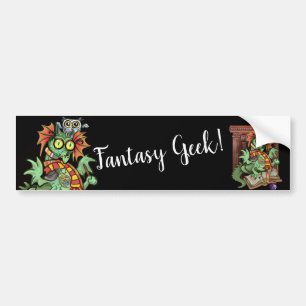 Fan Dragon "Fantasy Geek!" Bumper Sticker