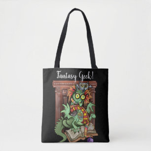 Fan Dragon "Fantasy Geek!" Tote Bag