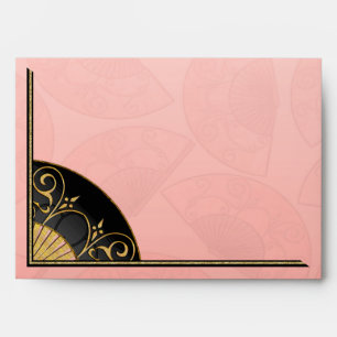 Fan Elegant (Pink) Personalised Envelope