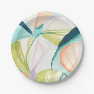 Fan Flowers IV Paper Plate