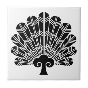 Fan of hawk feathers tile