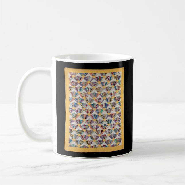 Fan quilt with yellow border  coffee mug (Left)