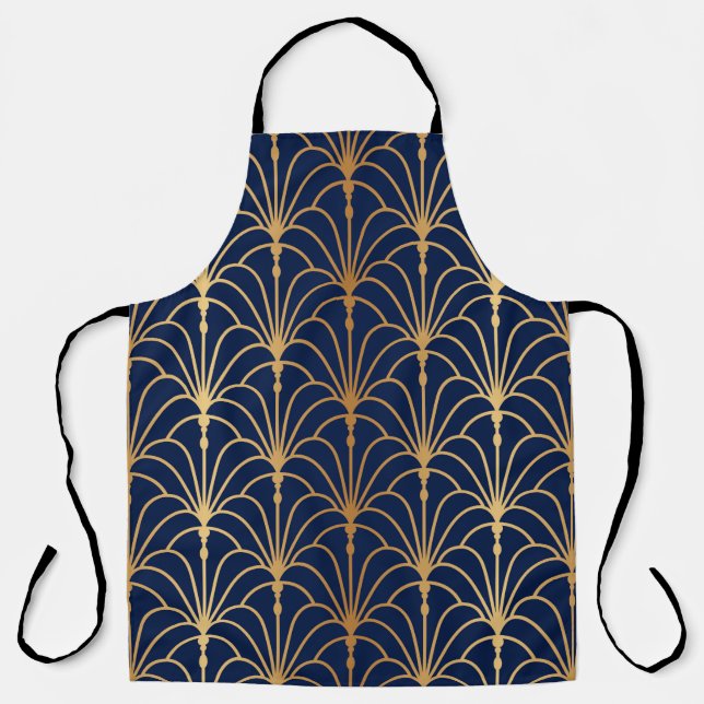 Fan seamless pattern. Chinese, Japanese style. Tra Apron (Front)