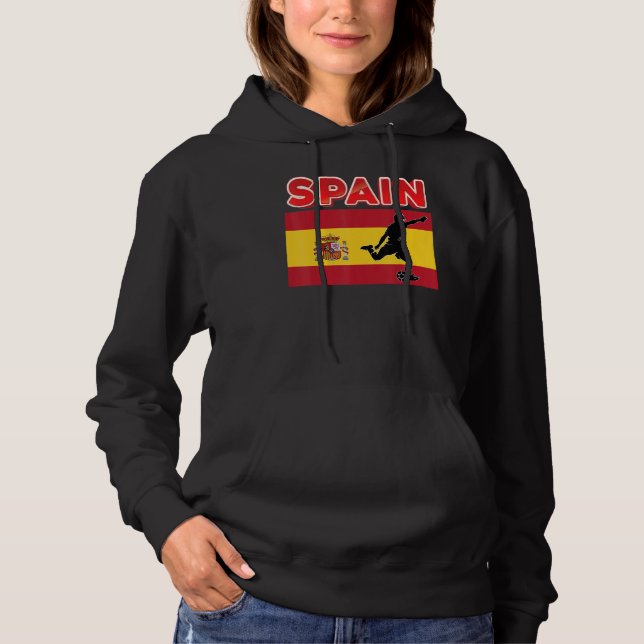 Fan Spain National Team World Football Soccer Cham Hoodie (Front)
