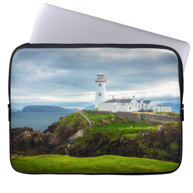 Fanad Head Lighthouse Ireland Landscape Photo Art Laptop Sleeve (Front)