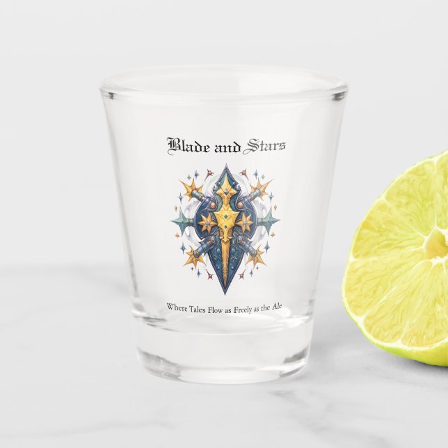 Fanart: Blade and Stars - Baldur's Gate D&D Shot Glass (Front)