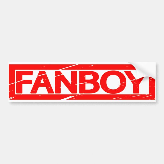 Fanboy Stamp Bumper Sticker (Front)