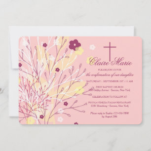 Fanciful Floral Religious Invitation