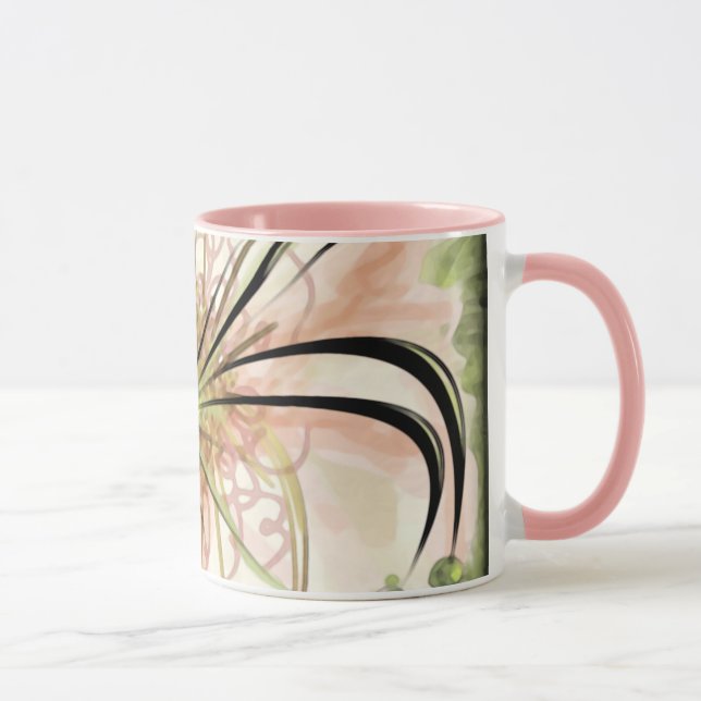 Fanciful Flower (11 oz. Ceramic Mug) Mug (Right)