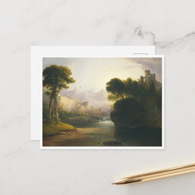 Fanciful Landscape by Thomas Doughty Postcard (Front/Back In Situ)