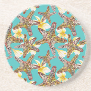 Fanciful Starfish Pattern Coaster