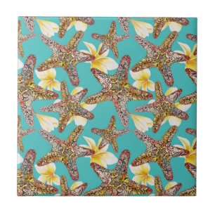 Fanciful Starfish Pattern Tile