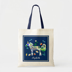 Fanciful Unicorns and Dragonflies Tote Bag