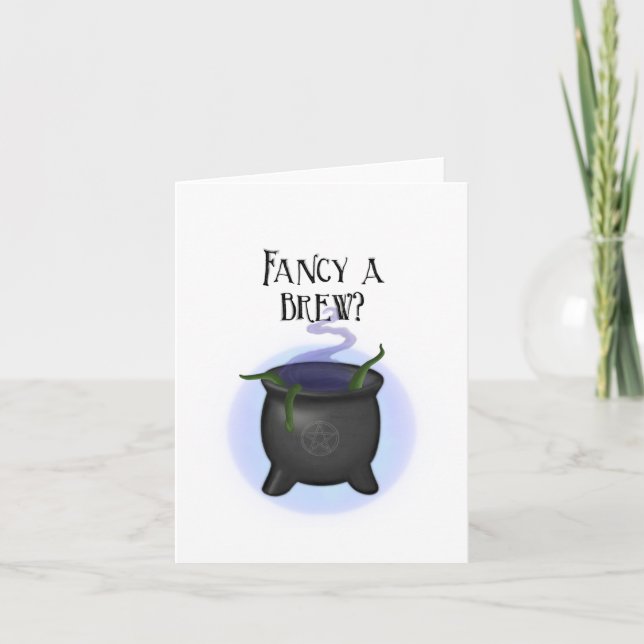 Fancy a Brew? Witchy Card (Front)