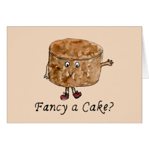 Fancy a Cake Funny Chocolate Cake Cartoon Humour