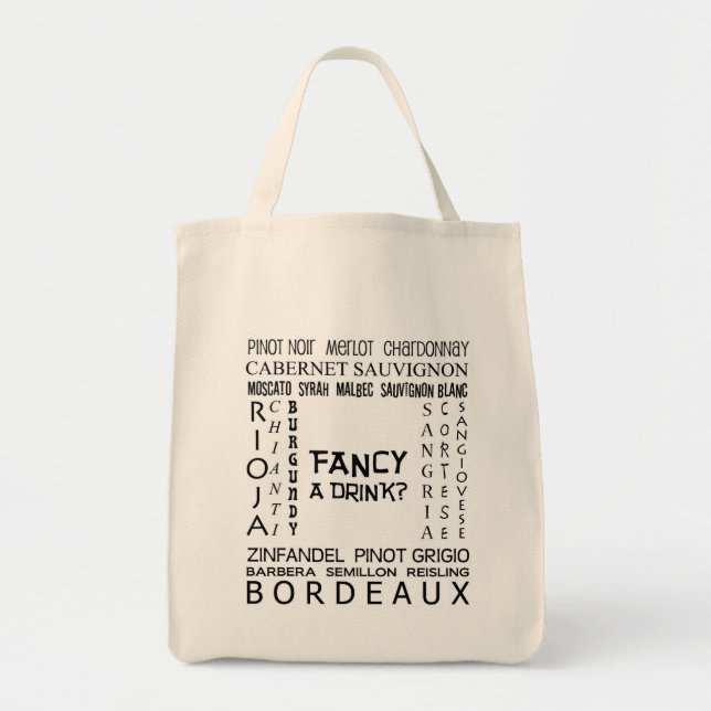 Fancy A Drink Grocery Bag! Tote Bag (Front)