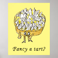 Fancy a Tart Funny Quirky Lemon Meringue Pie Art