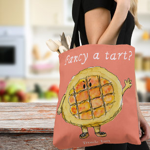 Fancy a Tart Funny Treacle Quirky Weird Art Humour Tote Bag
