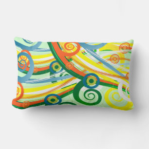 Fancy accent urban art pillow