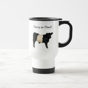 Fancy an Oreo? Belted Galloway Cow Travel Mug