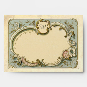 Fancy Antique Paper Look Wedding Envelope