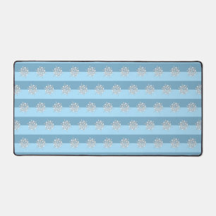 Fancy Artistic Snowflake Christmas Pattern Holiday Desk Mat