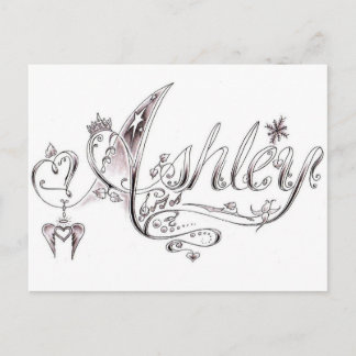 Fancy Ashley Signature Postcard