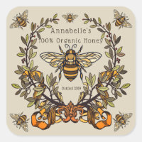 Fancy Bee Honey Label Personalise