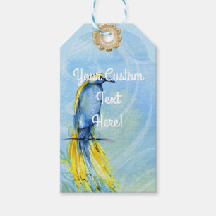 Fancy Bird Template for Custom Favour or Gift Tags
