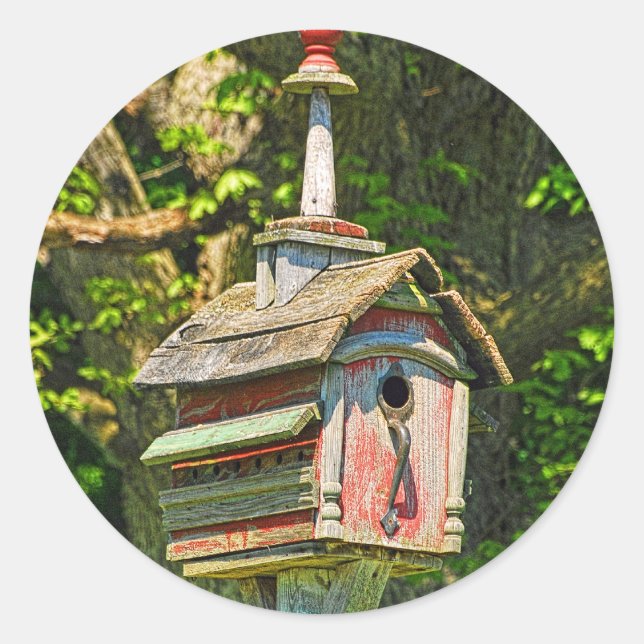 Fancy Birdhouse Sticker (Front)