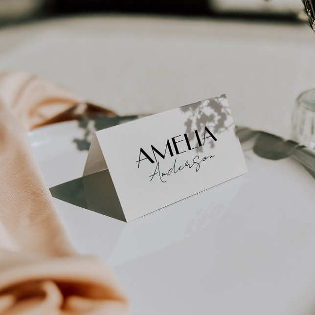 Fancy Black Ivory Old Money Wedding Place Cards (Creator Uploaded)