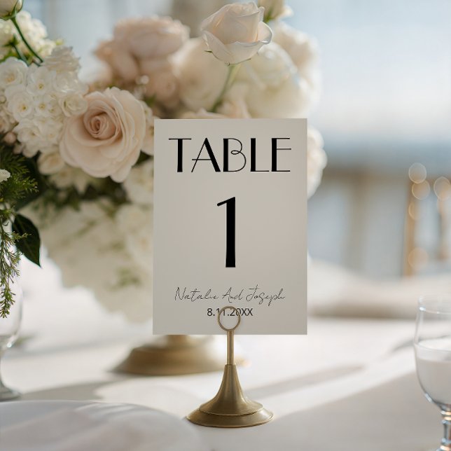  Fancy Black Ivory Old Money Wedding Table Number (Creator Uploaded)