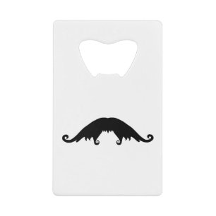 Fancy Black Moustache Credit Card Bottle Opener
