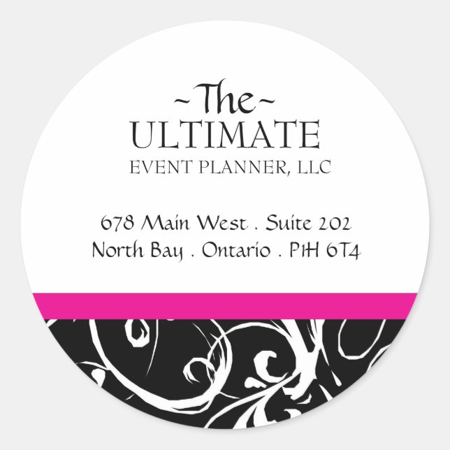 Fancy Black & White Stickers (Front)