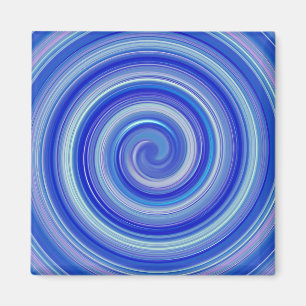 Fancy blue spiral magnet