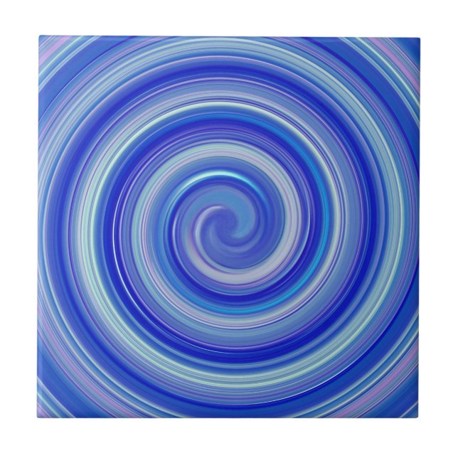 Fancy blue spiral tile (Front)