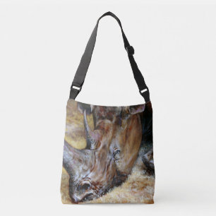 Fancy Bold Original Rhino Oil Print Designed Tote