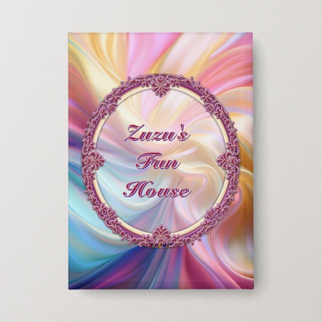 Fancy Border Colourful Pastel Silk Personalise (Front)